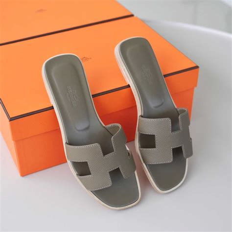 hermes oran etoupe epsom|HERMES Epsom Oran Sandals 36 Etoupe .